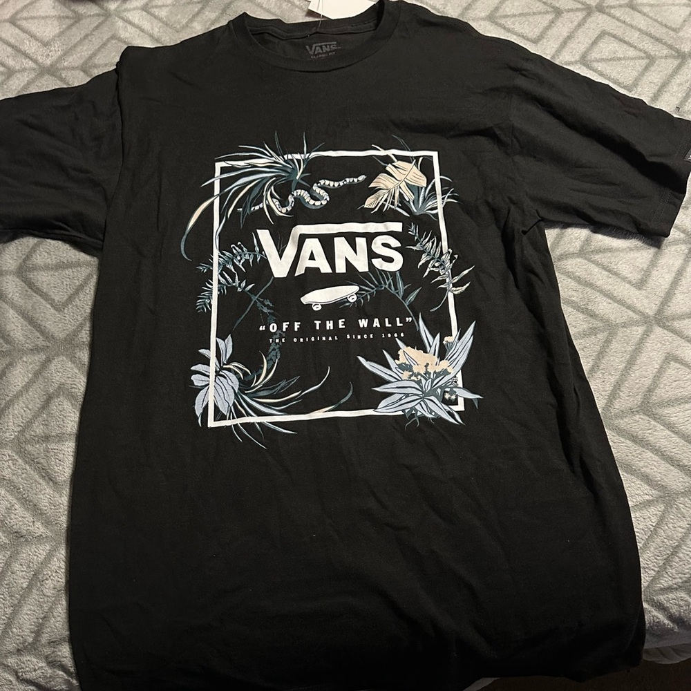 Vans Black Tee with Graphic Design